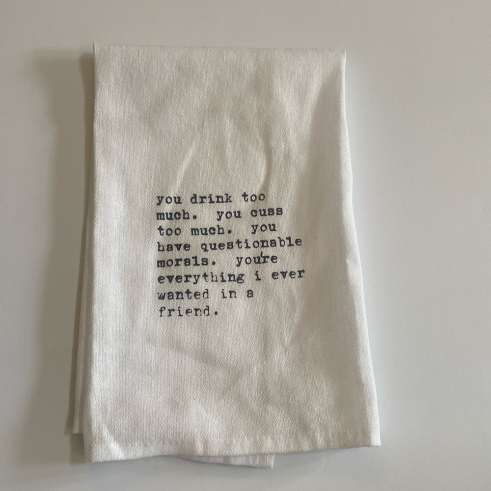 All occasion funny kitchen towel 24x16 NEW with tags